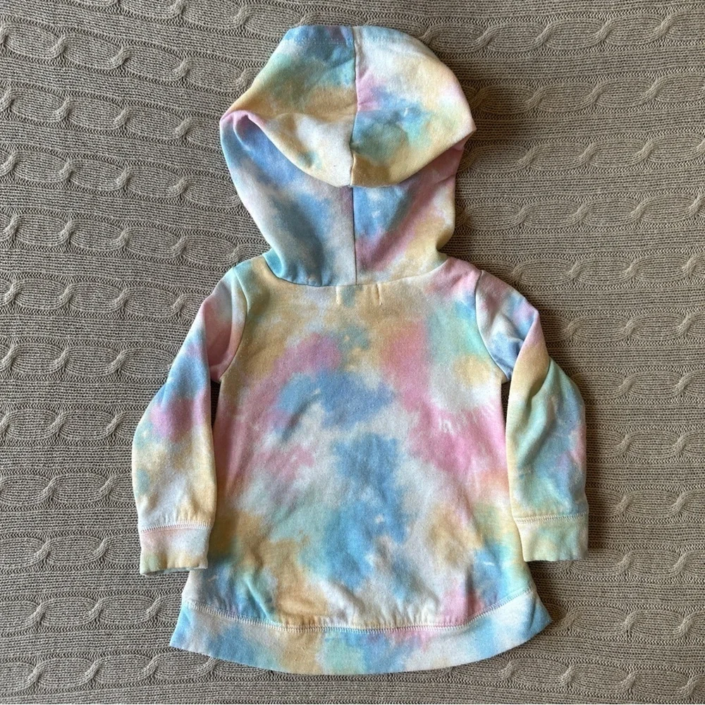Btween Baby Girl Hoodie, Rainbow, 12 Months